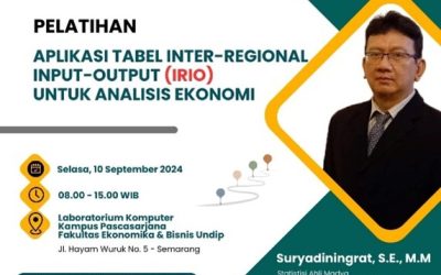 PROGRAM MAGISTER EKONOMI SELENGGARAKAN PELATIHAN TABEL INTER-REGIONAL INPUT-OUTPUT (IRIO)