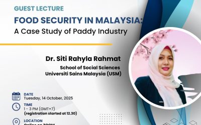 GUEST LECTURE  : CLIMATE CHANGE AND FOOD SECURITY: EVIDENCE FROM MALAYSIA